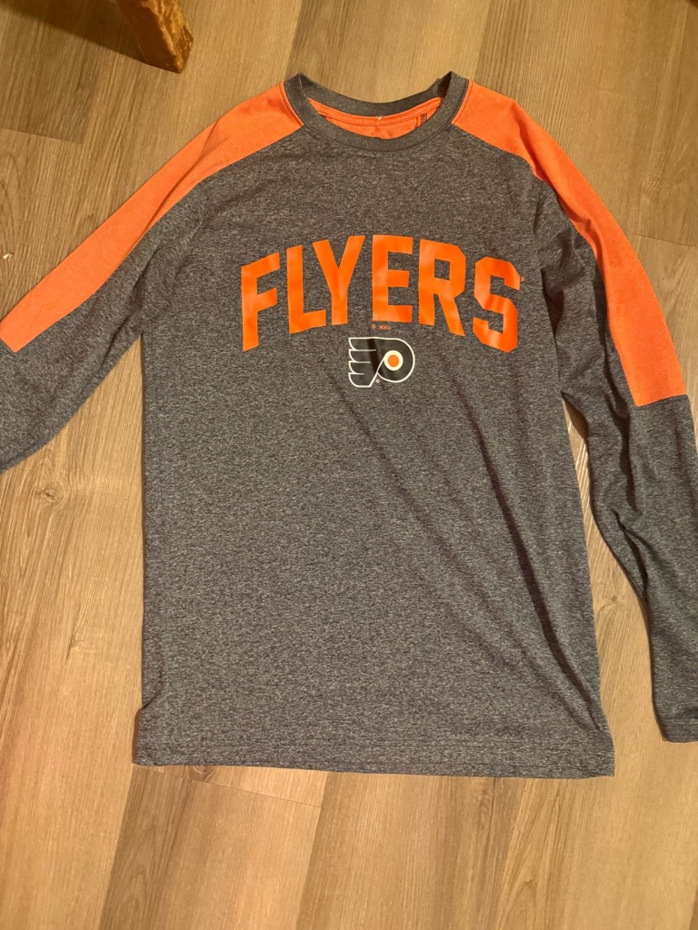 NHL Gray and Orange Raglan Team Tee